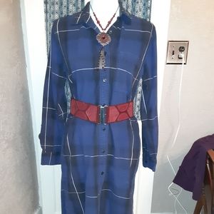 GAP flannel shirt dress